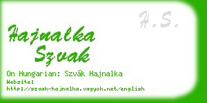 hajnalka szvak business card