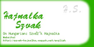 hajnalka szvak business card